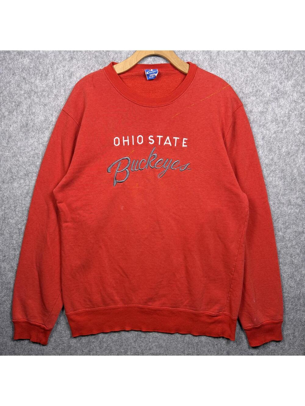 Vintage 80s Champion Ohio State Buckeyes Sweatshirt Blue Tag Red XL